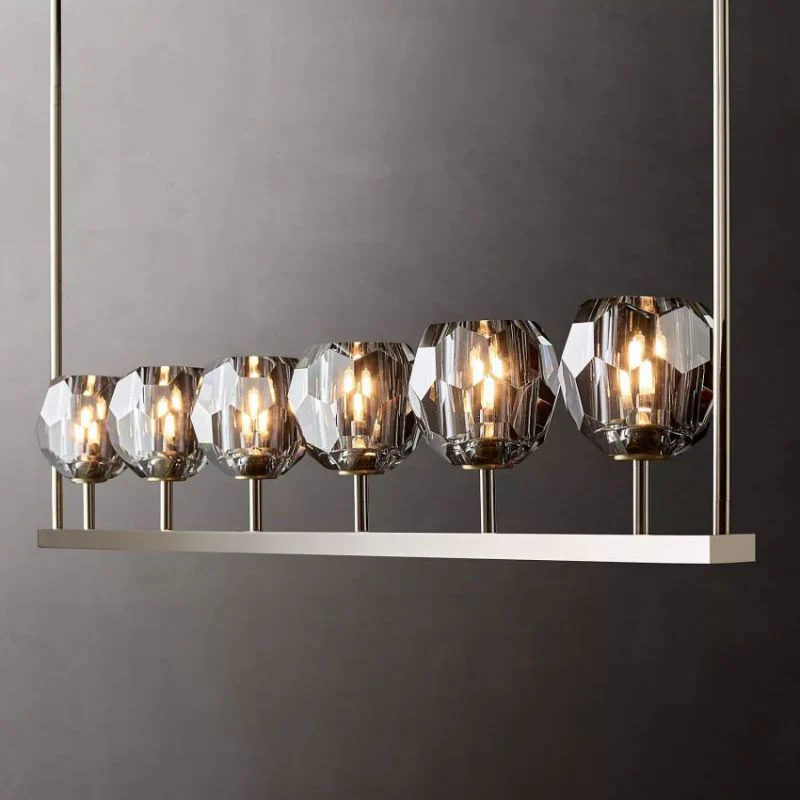 Kalle Cristal Linear Chandelier 60"(Smoke) - Image 12
