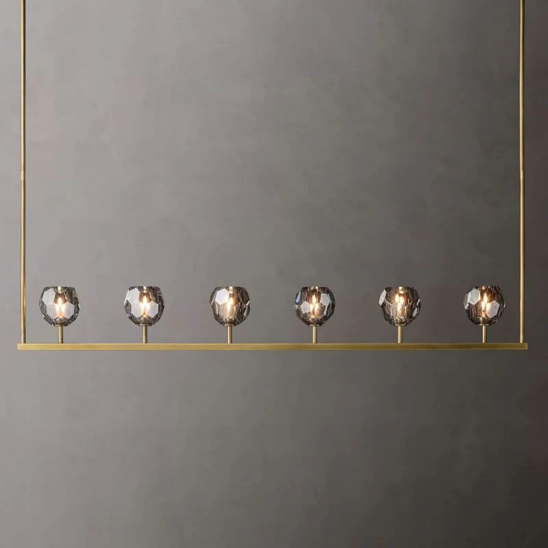 Kalle Cristal Linear Chandelier 60"(Smoke) - Image 4