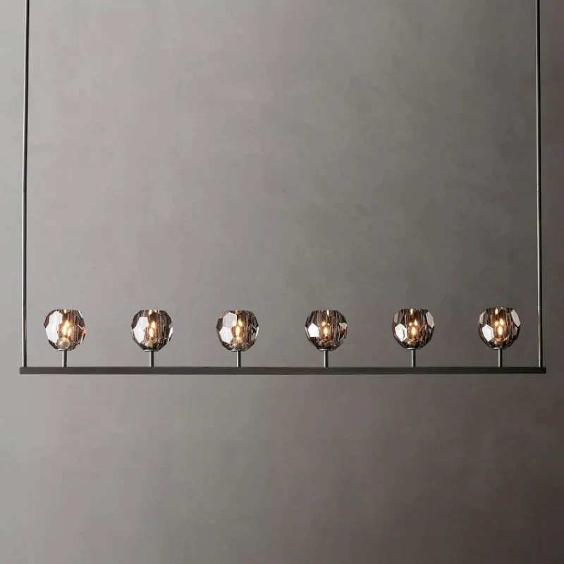 Kalle Cristal Linear Chandelier 60"(Smoke) - Image 5