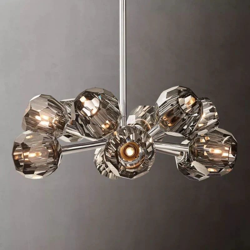 Kalle Smoke Crystal Chandelier D24" - Image 3