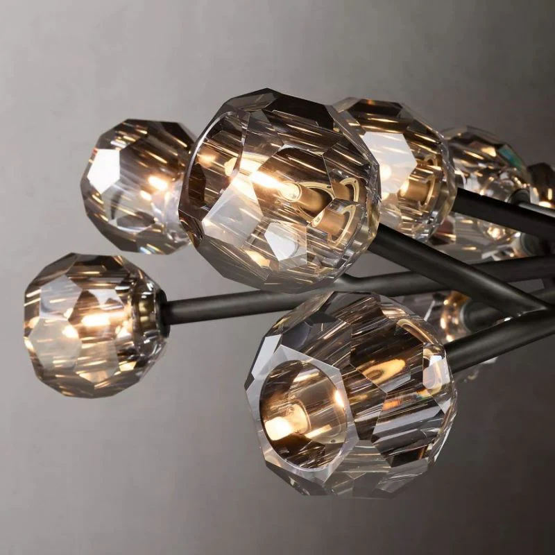 Kalle Smoke Crystal Chandelier D24" - Image 7