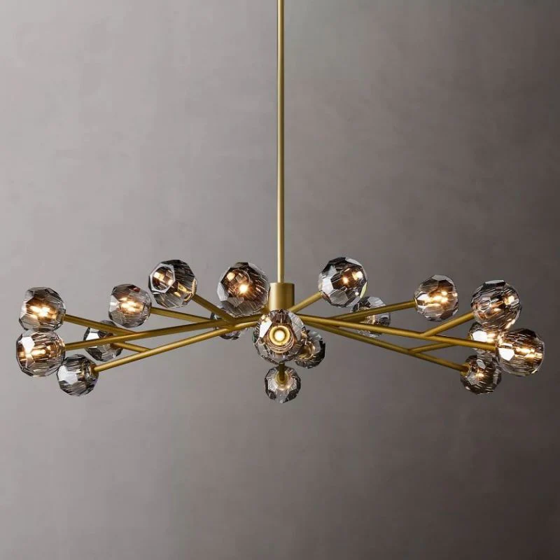 Kalle Smoke Crystal Chandelier D60" - Image 3