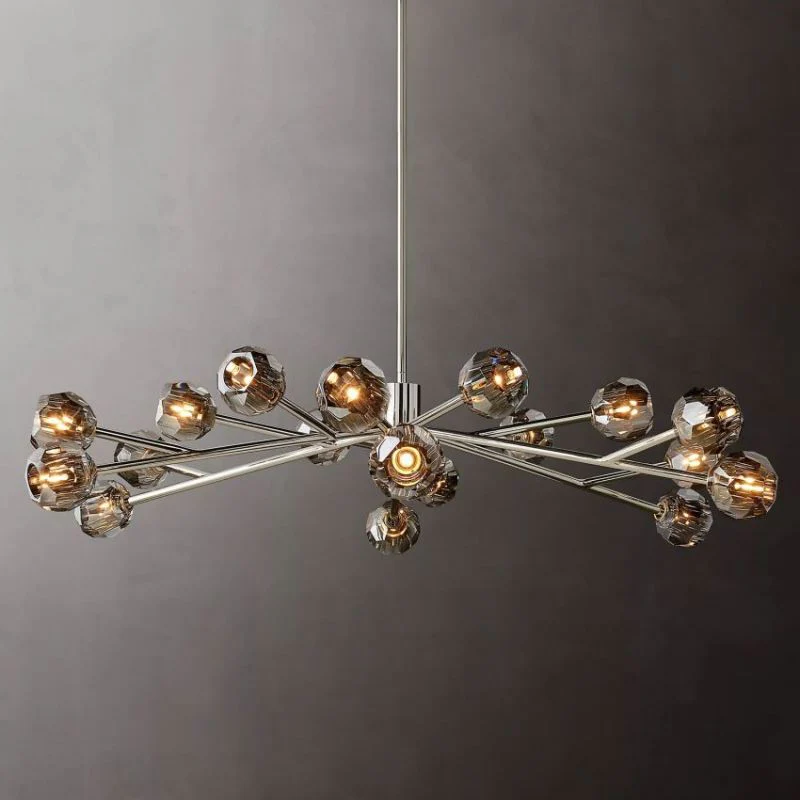 Kalle Smoke Crystal Chandelier D60" - Image 4