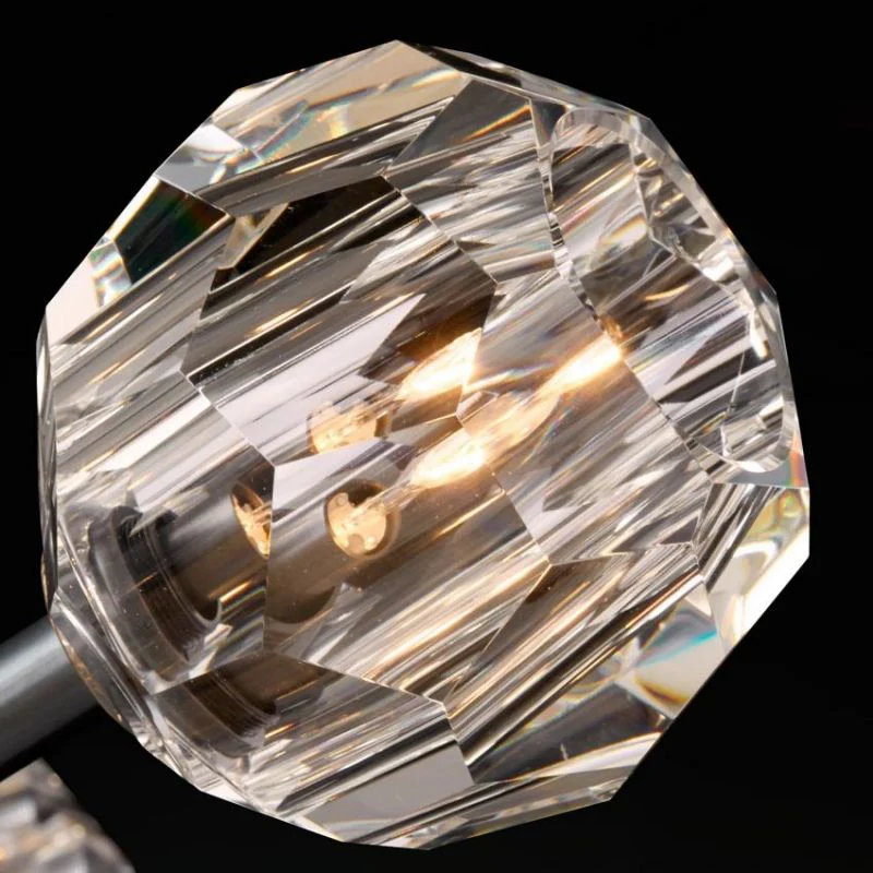 Kalle Smoke Crystal Cluster Chandelier D30" - Image 4