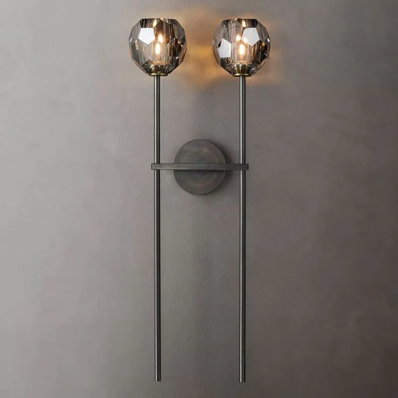Kalle Smoke Crystal Grand Double Sconce 28''H - Image 4