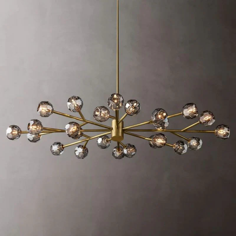 Kalle Smoke Crystal Oval Chandelier D72" - Image 3