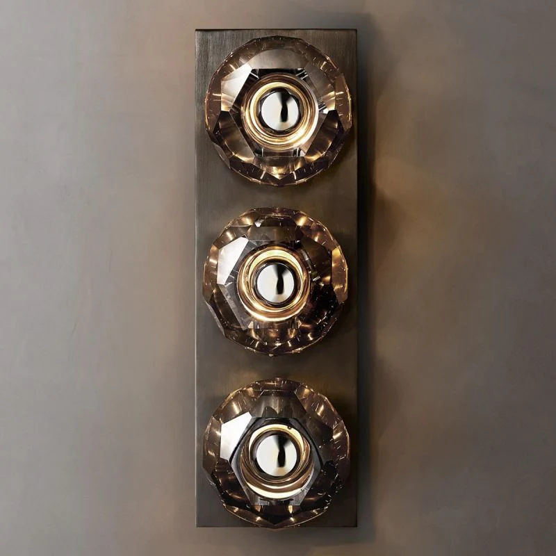 Kalle Smoke Glass Linear Wall Sconce 3-lights - Image 5