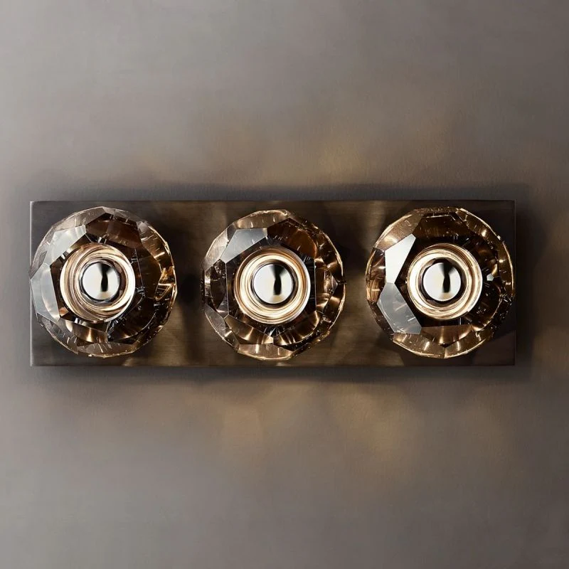 Kalle Smoke Glass Linear Wall Sconce 3-lights - Image 8