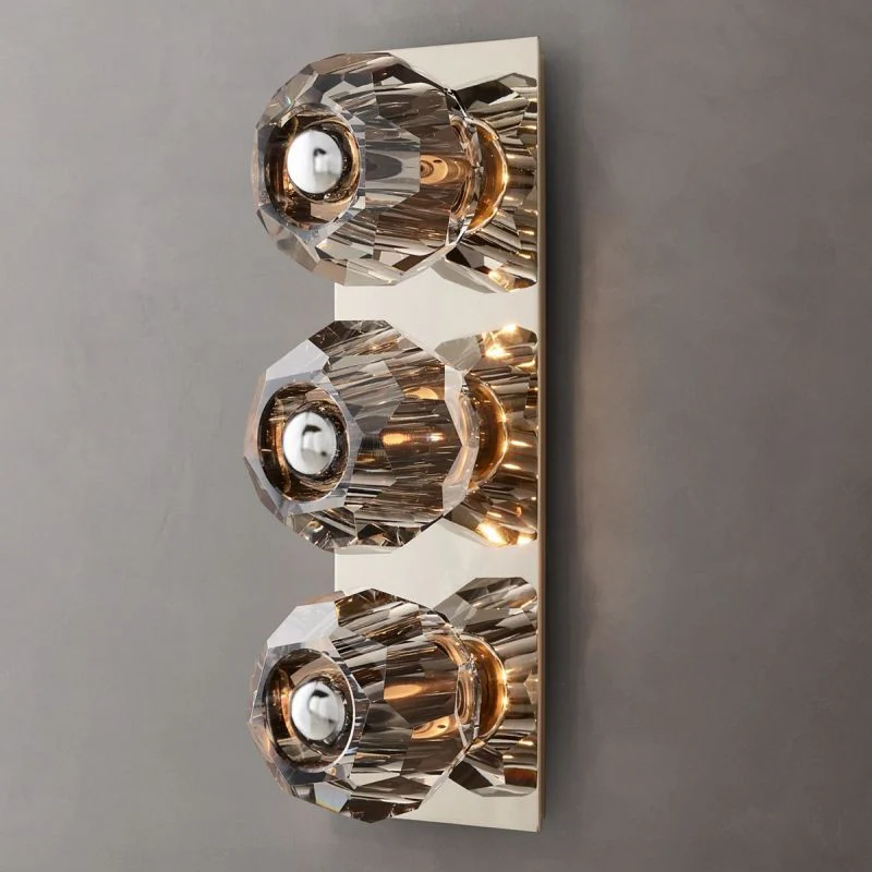 Kalle Smoke Glass Linear Wall Sconce 3-lights - Image 9