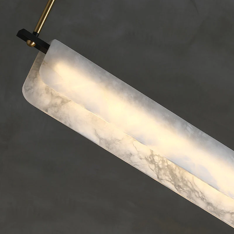 Alabaster Linear Art Chandelier Light - Image 4