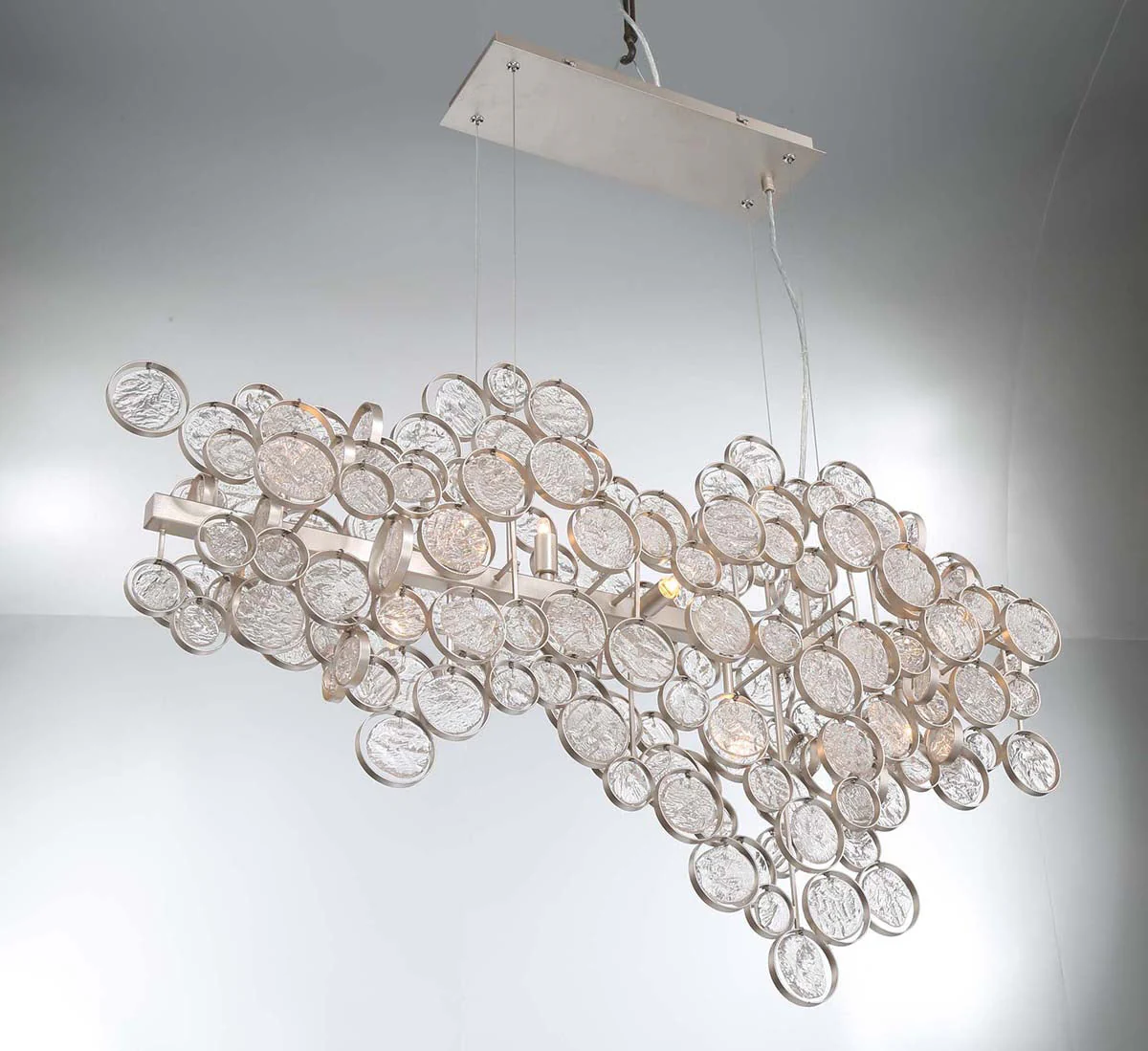 Mirella Trento Clustered Glass Linear Chandelier - Image 7