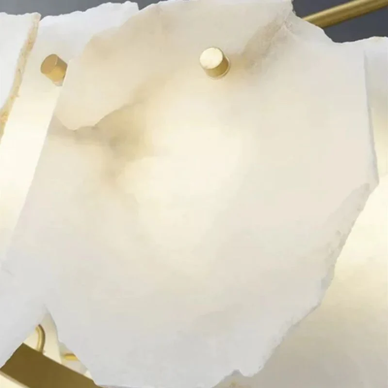 Alabaster Moira Marble Modern Linear Chandelier - Image 3