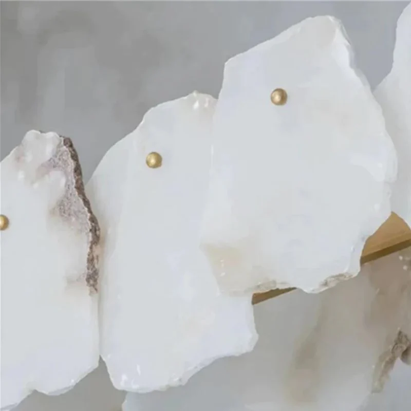 Alabaster Moira Marble Modern Linear Chandelier - Image 5