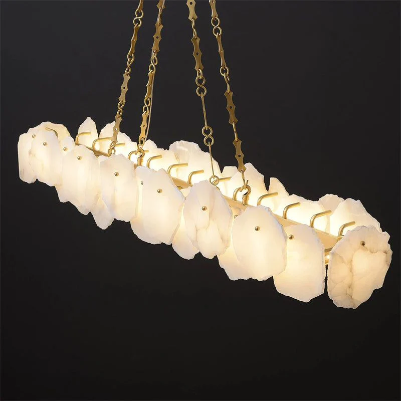 Alabaster Moira Modern Snowflake Linear Chandelier - Image 4