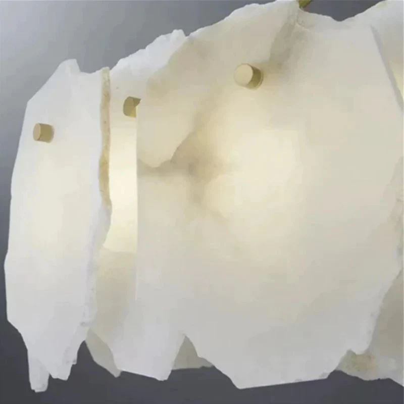 Alabaster Moira Modern Snowflake Round Chandelier - Image 4