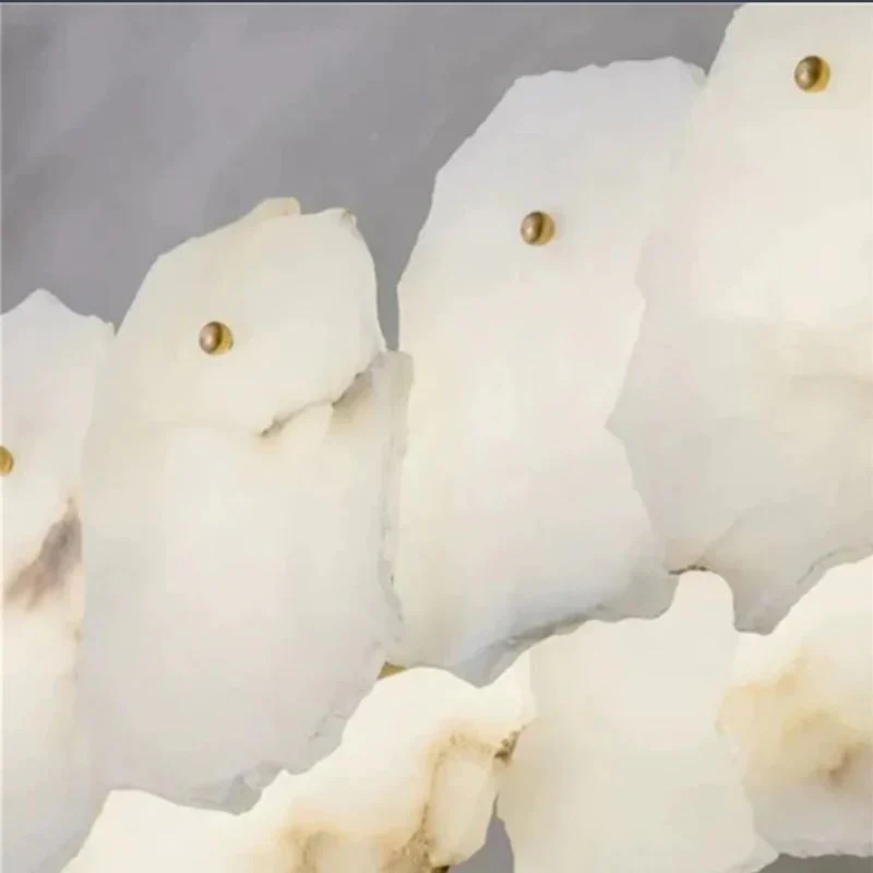 Alabaster Moira Modern Snowflake Round Chandelier - Image 5