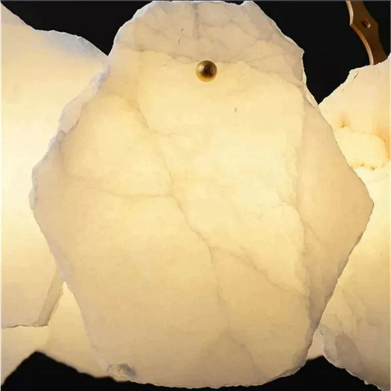 Alabaster Moira Modern Snowflake Round Chandelier - Image 7