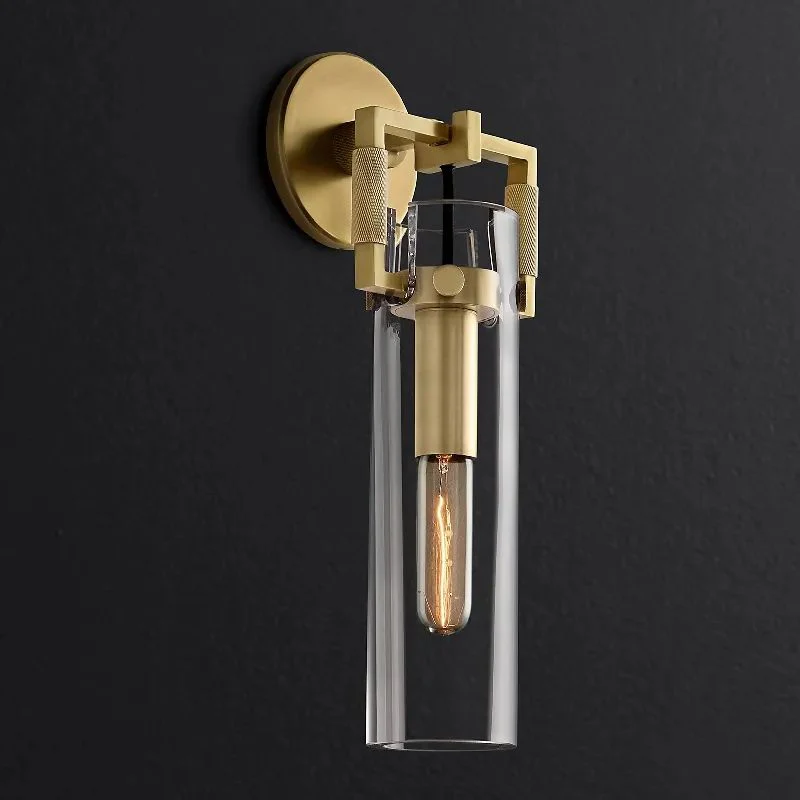 Mriani Glass Cylinder Wall Sconce 12'' - Image 4