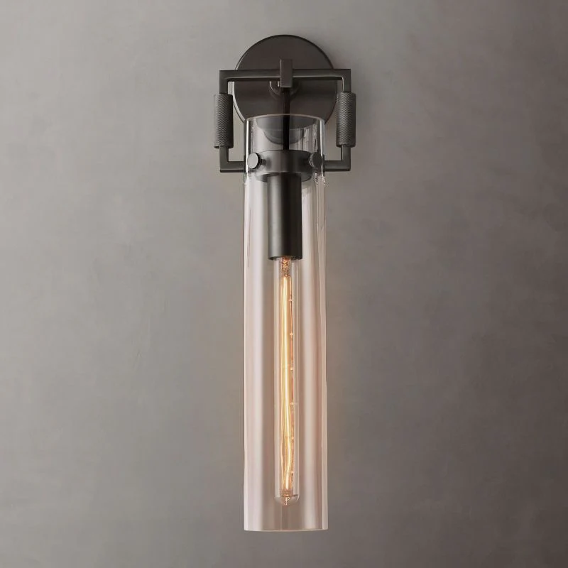 Mriani Glass Cylinder Wall Sconce 16'' - Image 5