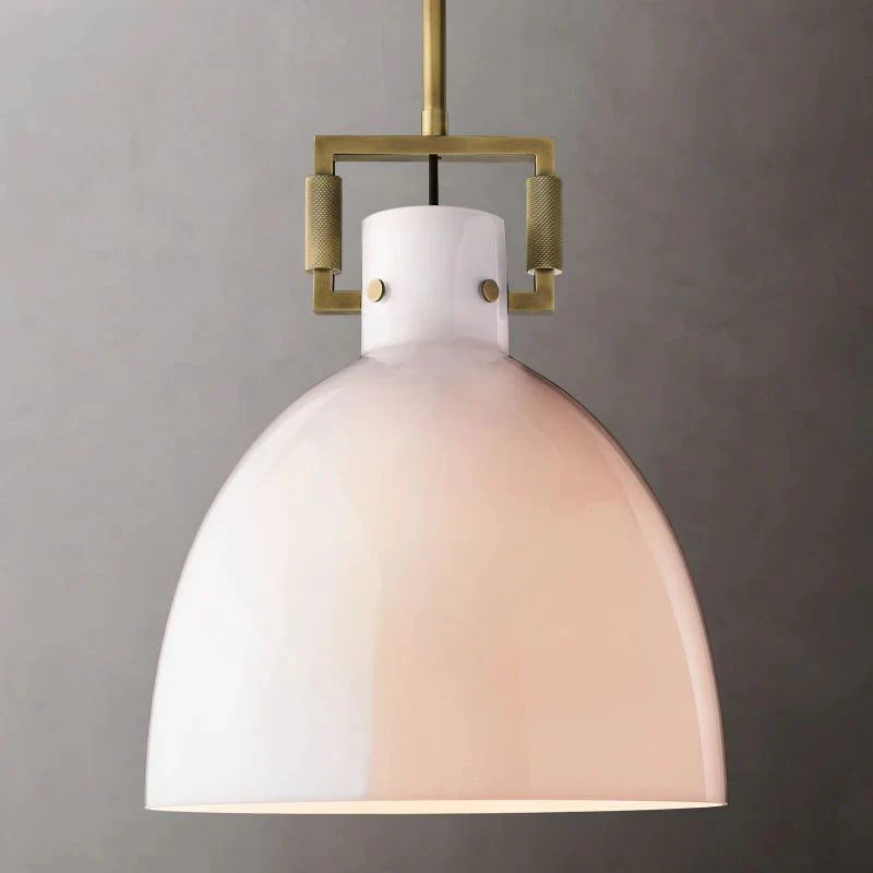 Mriani Milk Glass Cloche Island Pendant