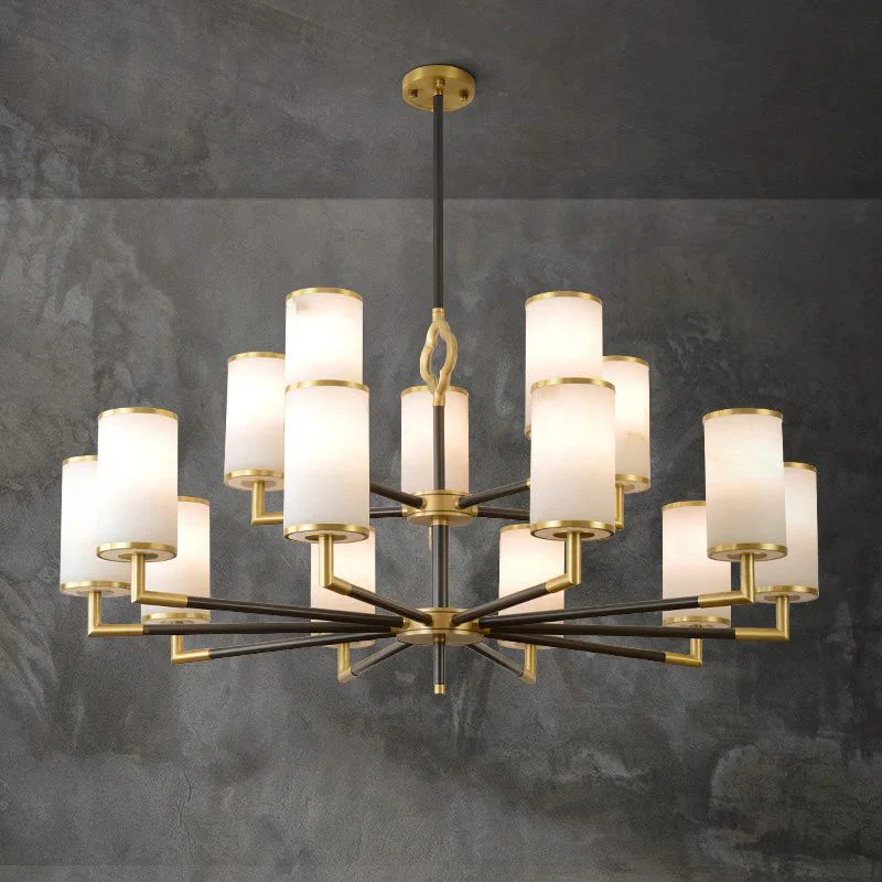Multi-layer Branda Alabaster Round chandelier - Image 4