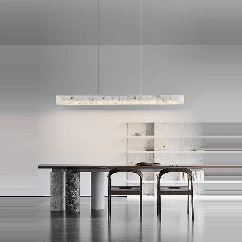 Natural Alabaster Kitchen Island Chandelier 60" - Image 4