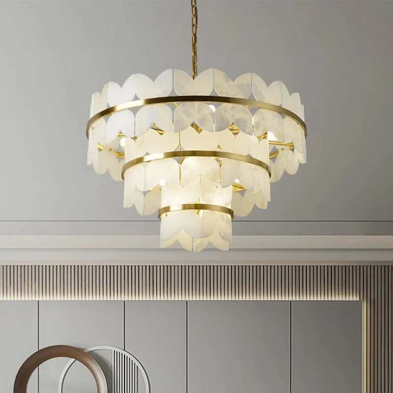 Patanga Alabaster Chandelier Light - Image 7