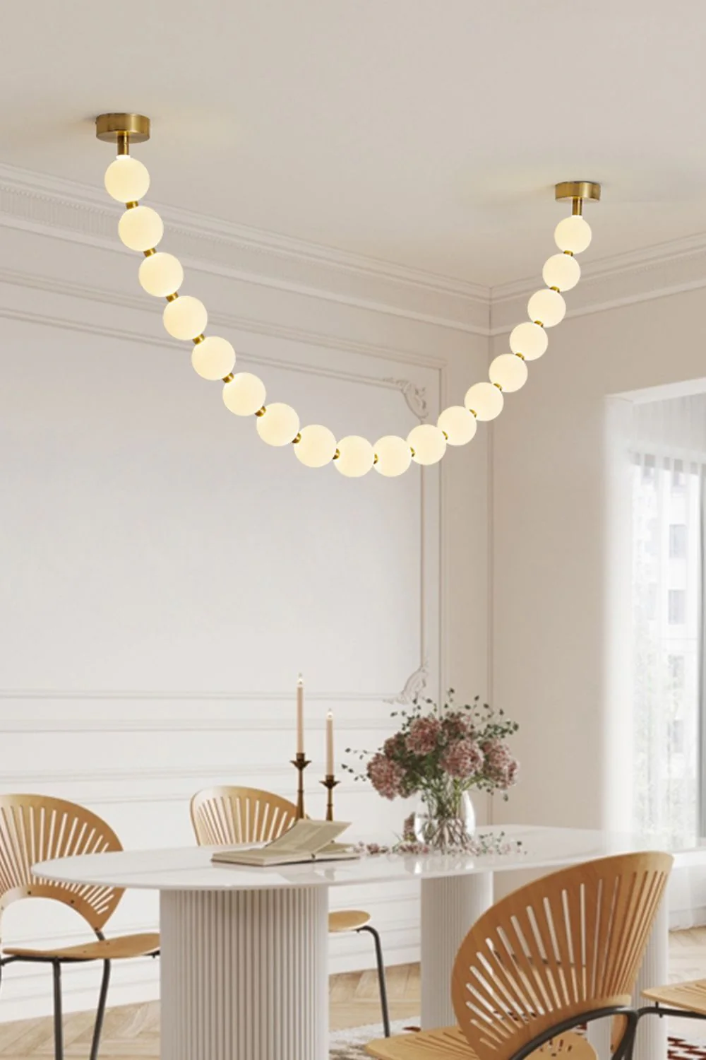 Pearl Necklace Balls Chandelier - Image 10