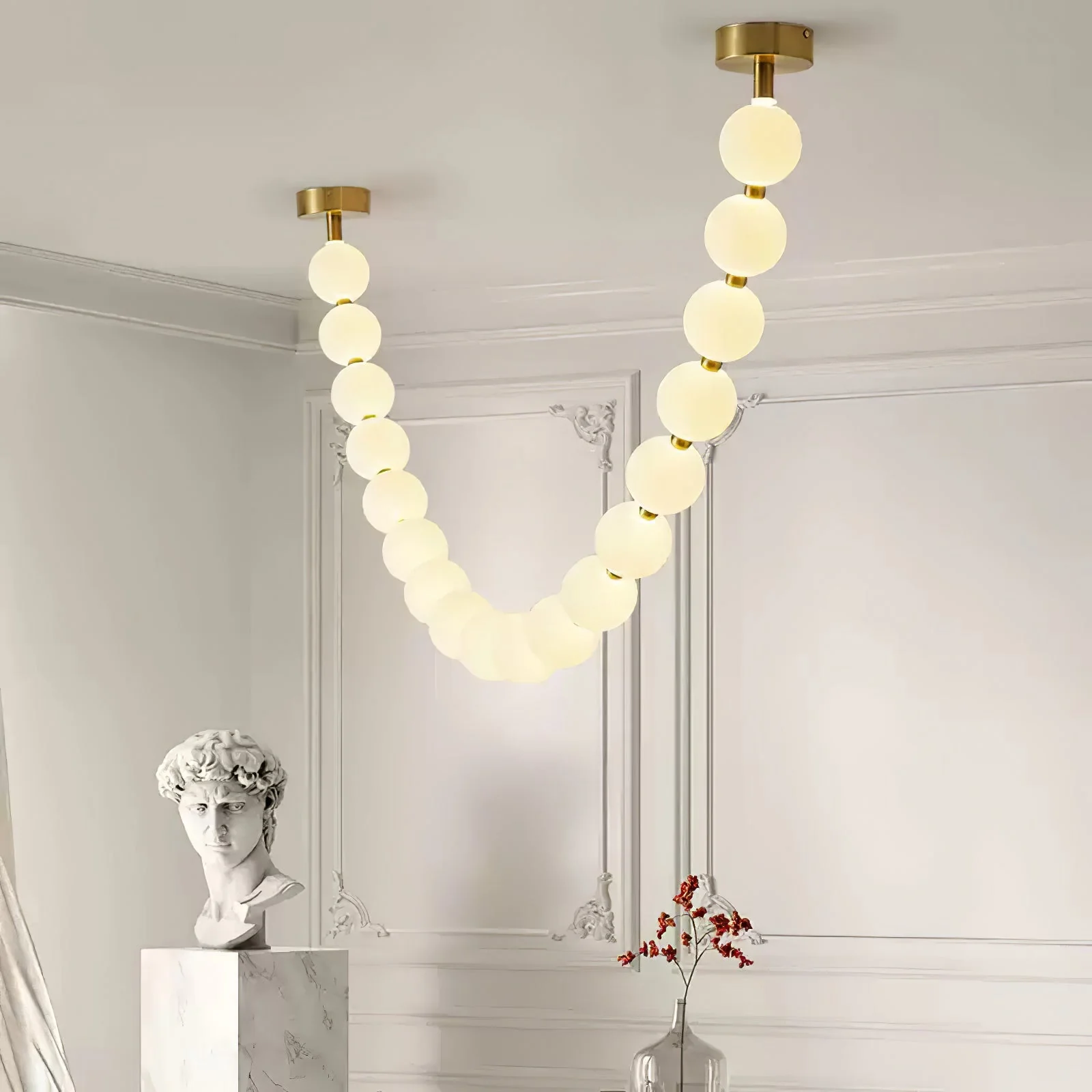 Pearl Necklace Balls Chandelier - Image 18