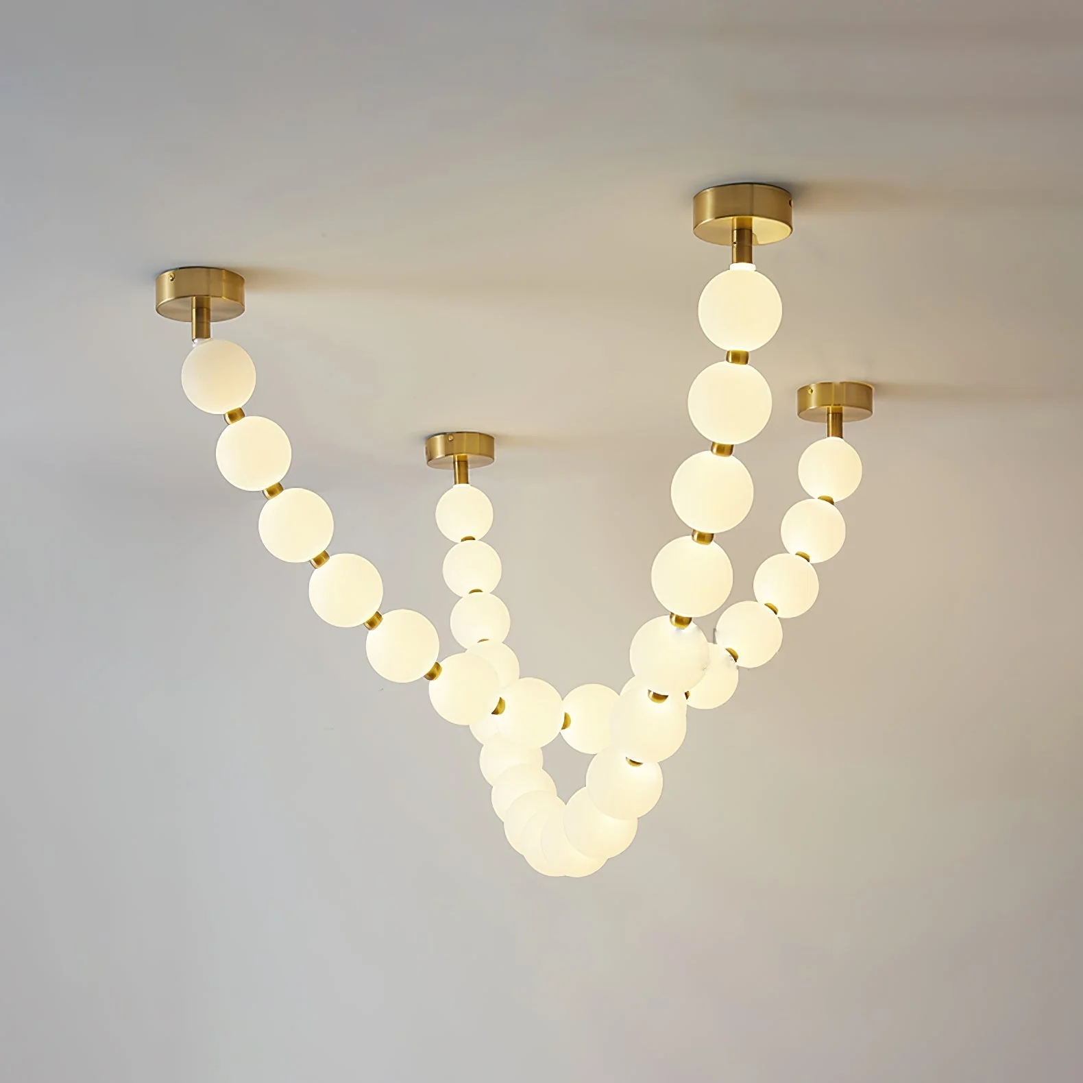 Pearl Necklace Balls Chandelier - Image 19