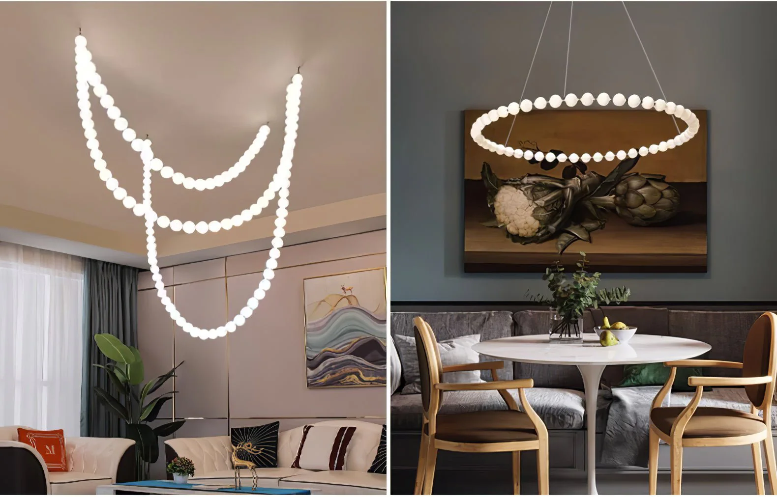 Pearl Necklace Balls Chandelier - Image 22