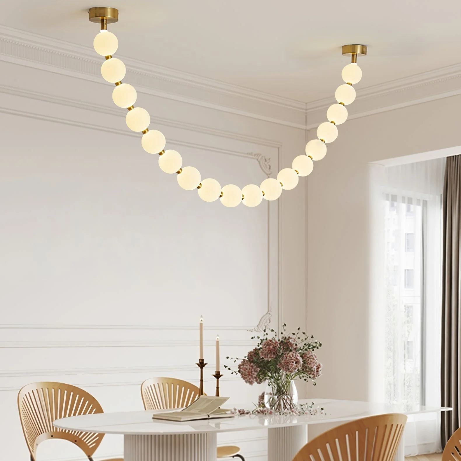 Pearl Necklace Balls Chandelier - Image 23