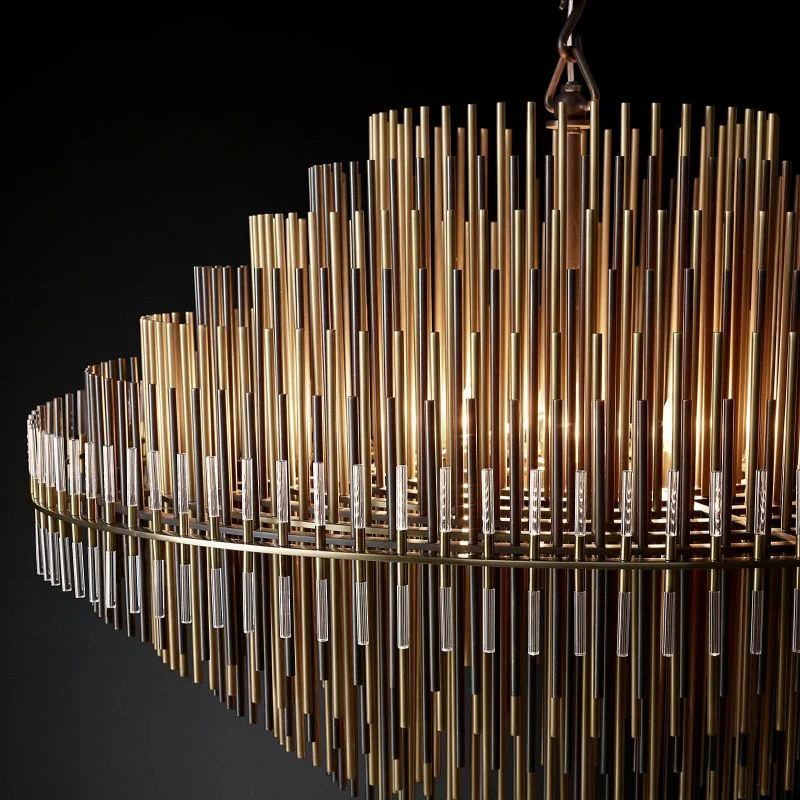 Pouril Metal Tubes Round Chandelier 24" 32" 42" - Image 13