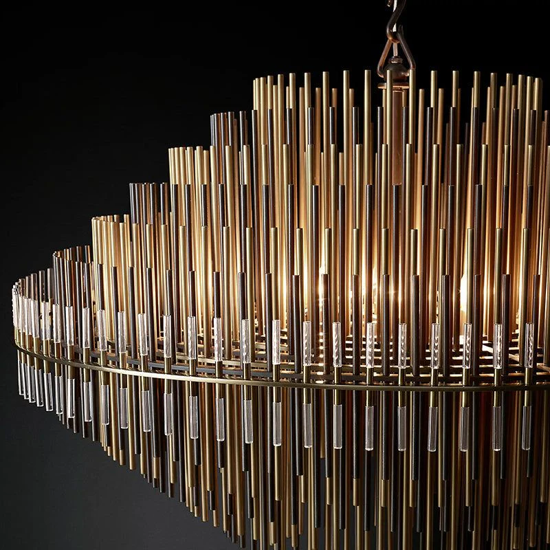 Pouril Metal Tubes Round Chandelier 24" 32" 42" - Image 14