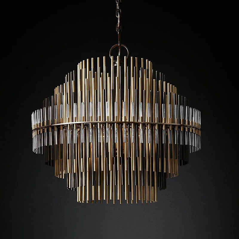 Pouril Metal Tubes Round Chandelier 24" 32" 42" - Image 7