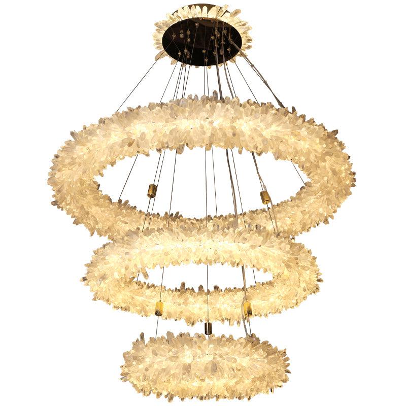 Primary Crystal Cluster Halo Modern Chandelier - Image 4