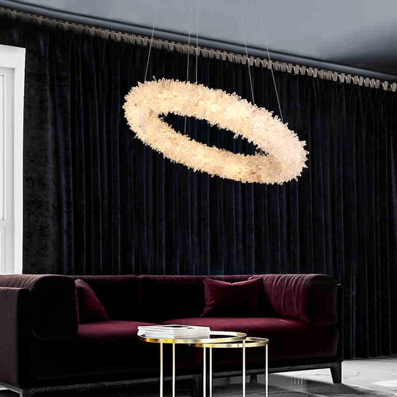 Primary Crystal Cluster Round Modern Chandelier - Image 5
