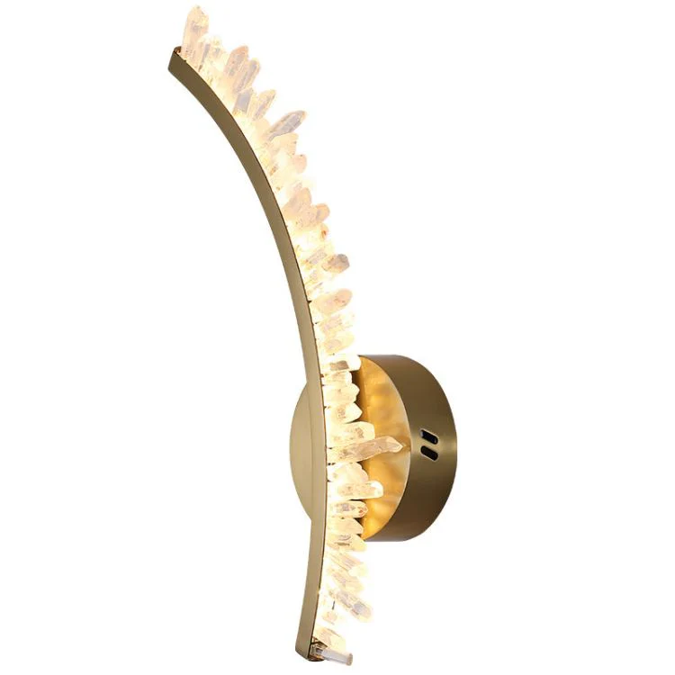 Primary Modern Simple Rock Crystal Sconce - Image 5
