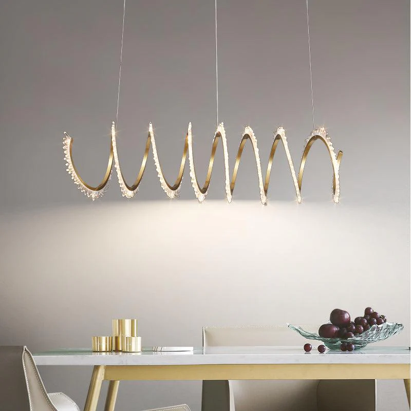 Primary Modern Spiral Crystal Chandelier - Image 3