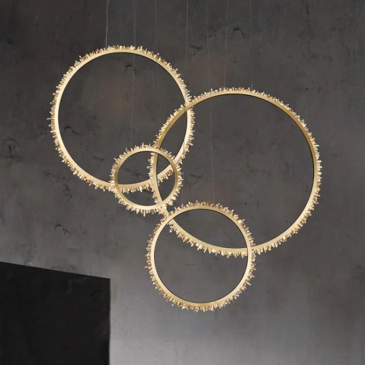 Primary Rock Crystal Ring Chandelier For Living Room - Image 4