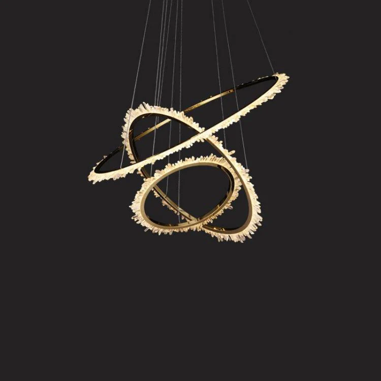 Primary Rock Crystal Ring Chandelier For Living Room - Image 5