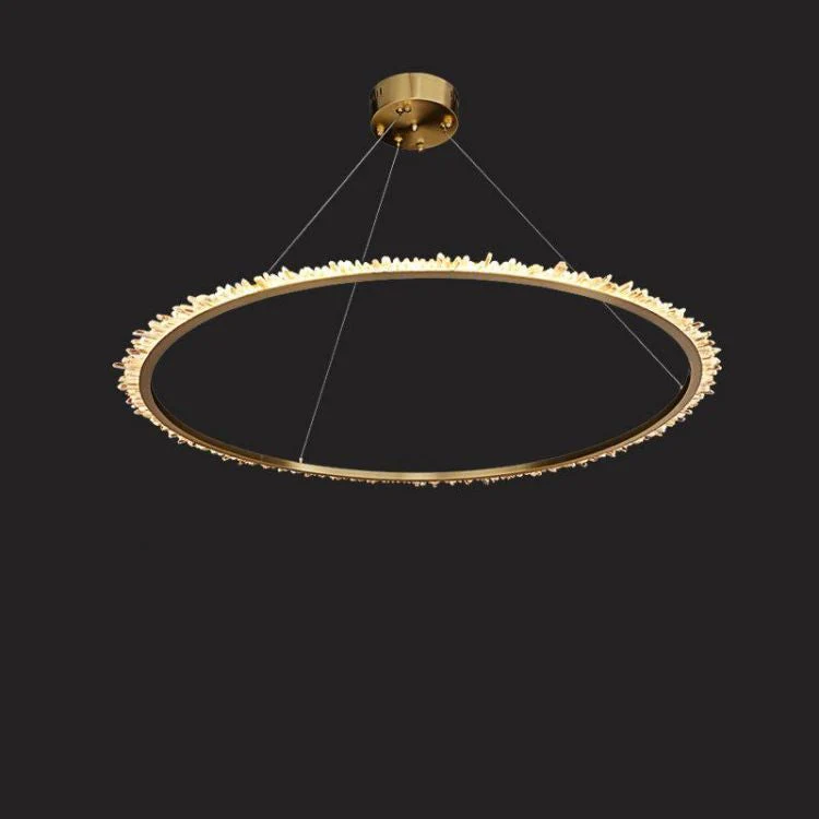 Primary Rock Crystal Ring Chandelier For Living Room - Image 6