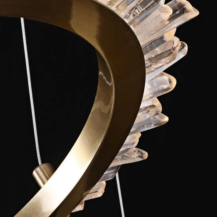 Primary Rock Crystal Ring Chandelier For Living Room - Image 9