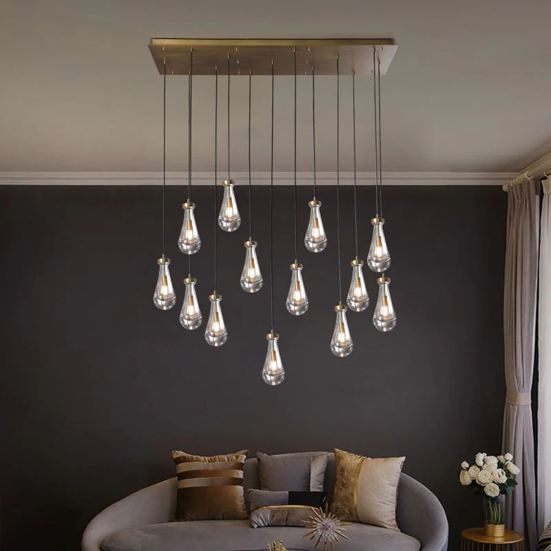 Raindrop Rectangle Chandelier - Image 4