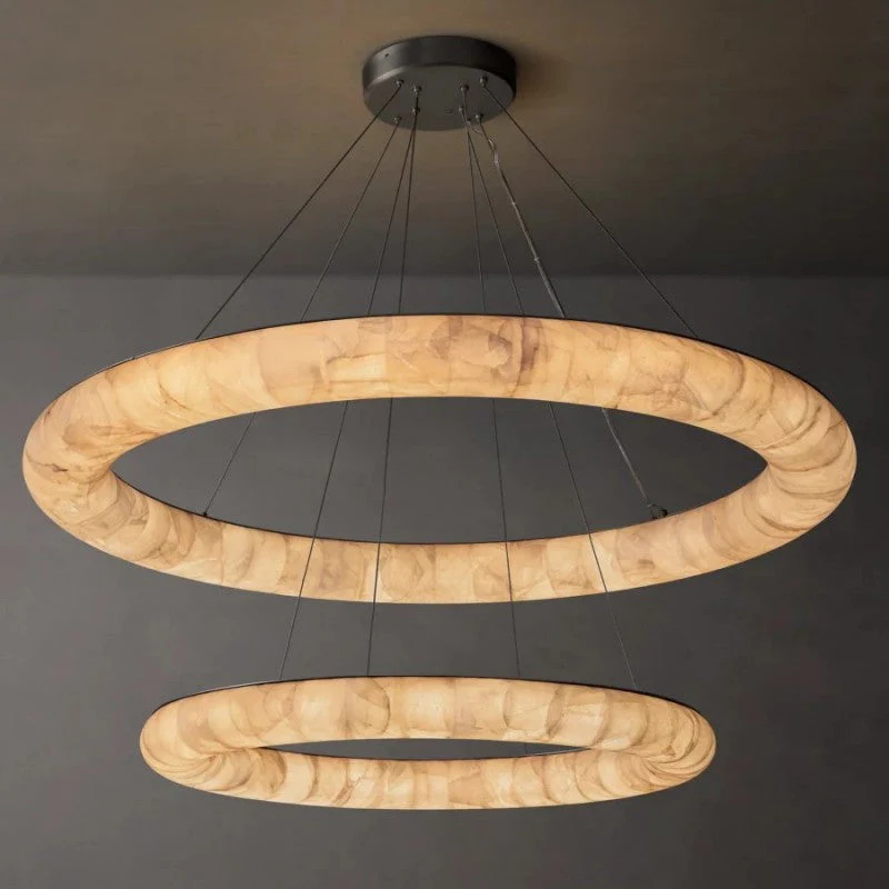 Rivage Lisse Two-Tiered Round Chandelier 61″ - Image 5