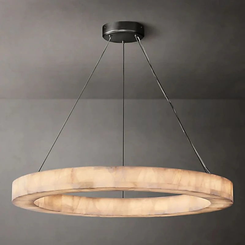 Rivage Round Calcite Chandelier 40" - Image 5
