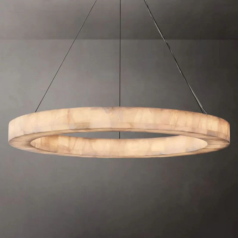 Rivage Round Calcite Chandelier 60" - Image 6