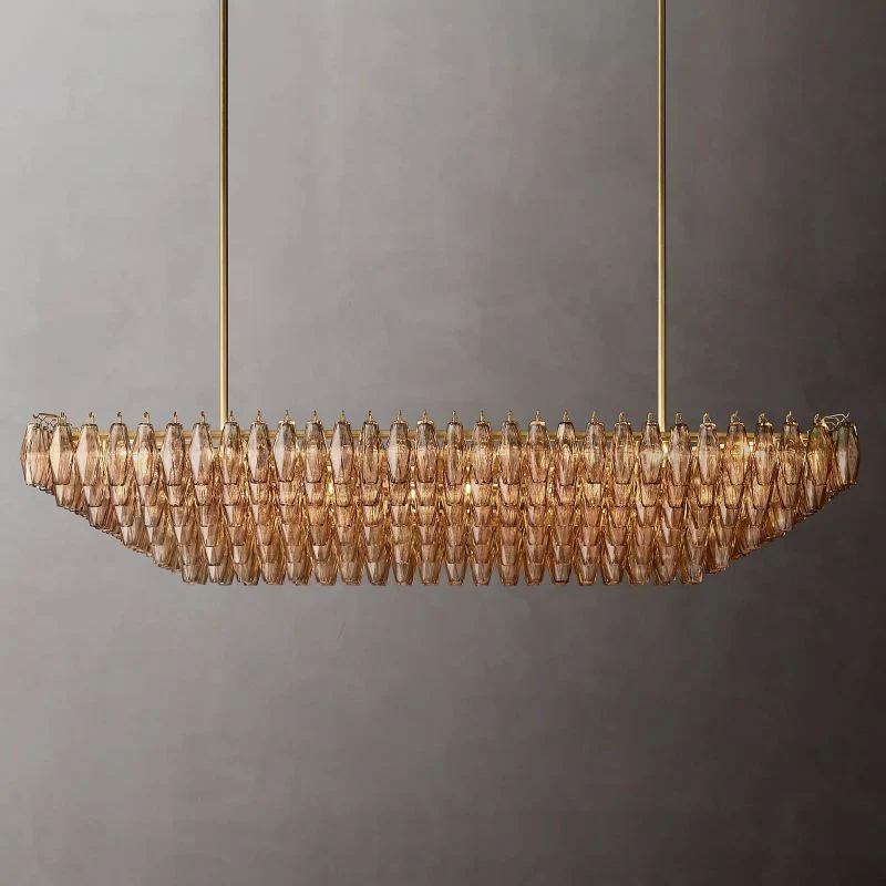 Rivelyn Crystal Tiered Rectangular Chandelier 74" - Image 6