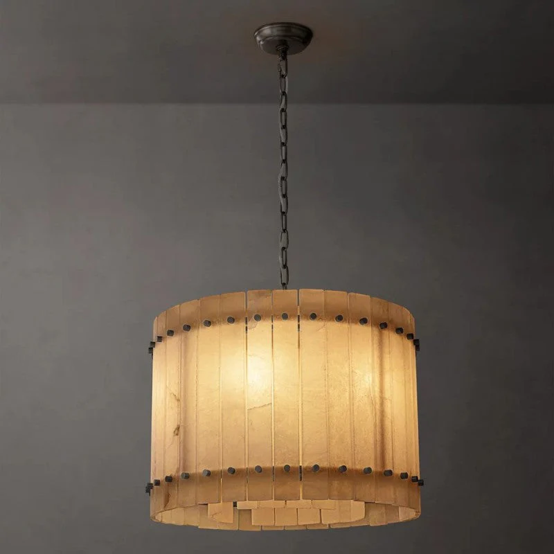 Mearin Alabaster Round Chandelier 22" - Image 5