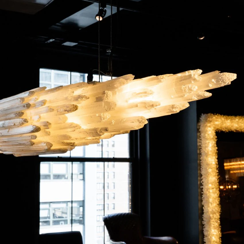 Selenite Natural Linear Chandelier - Image 12